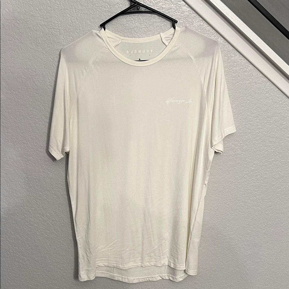 YoungLA Men's Short Sleeve Cream Tee